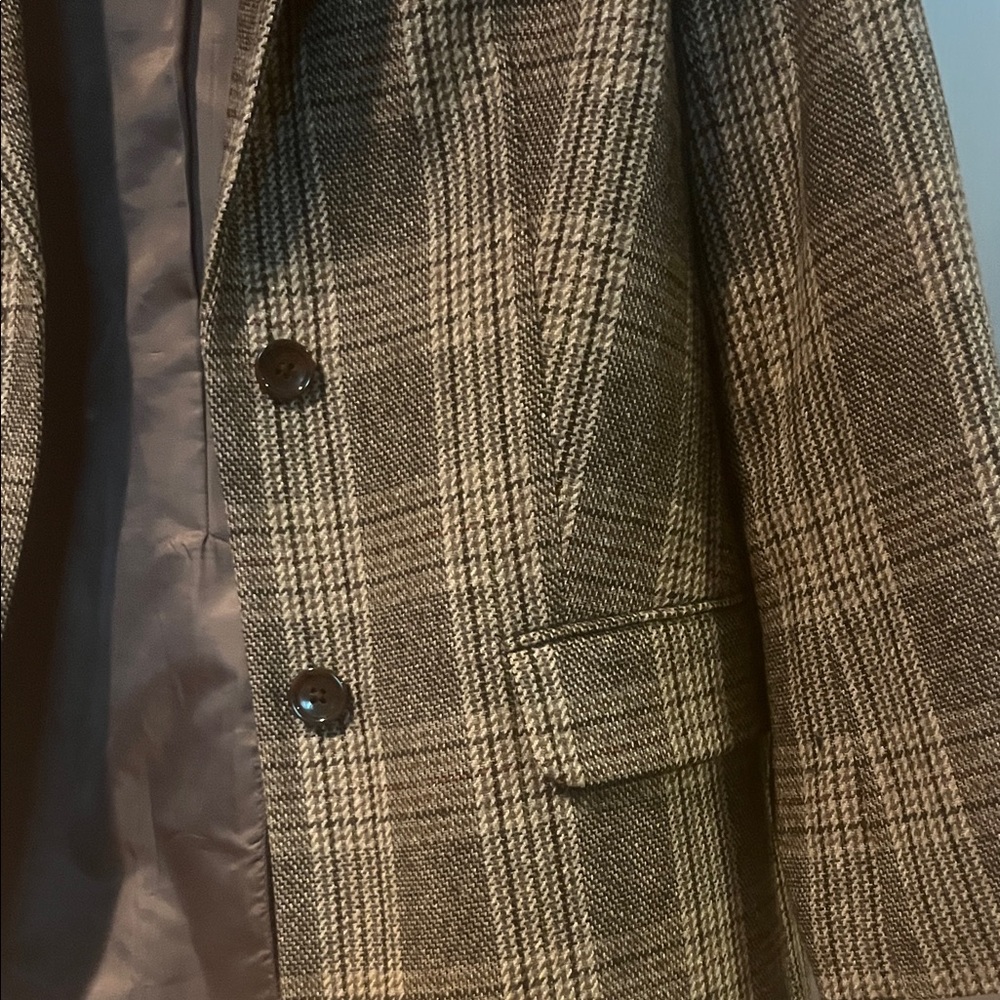 Talbots Charcoal Plaid Blazer - Picture 3 of 5
